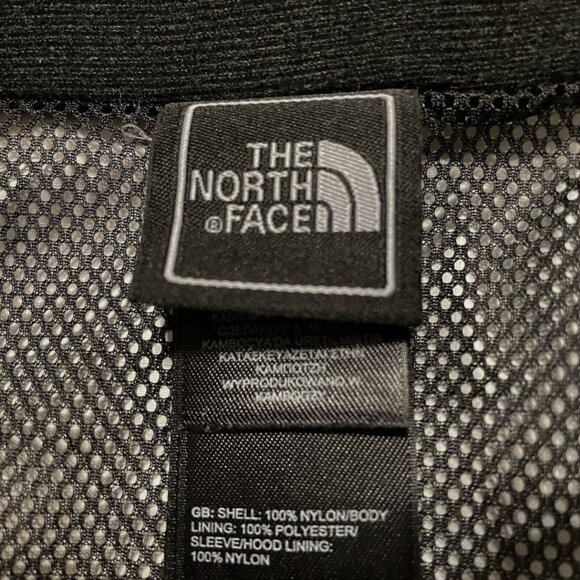 North Face Women's Hyvent Waterproof Rain Jacket Black & Gold Packable Hood - Picture 7 of 10